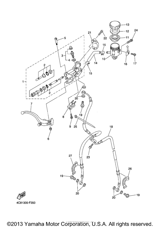 Front master cylinder