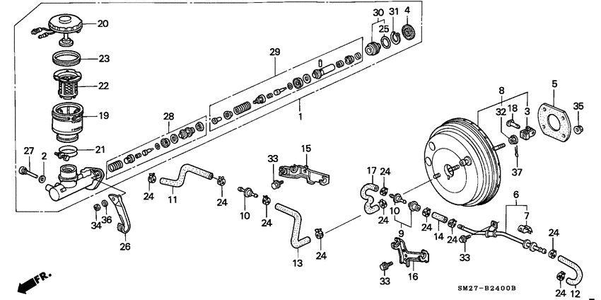 Brake master cylinder/ master power