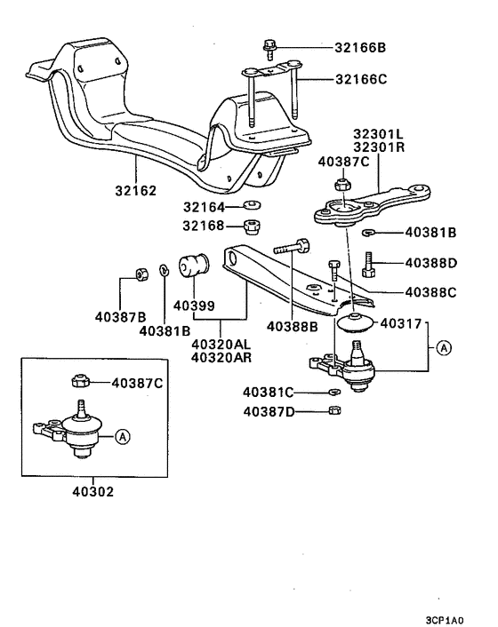 Front susp arm & member