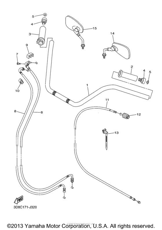 Steering handle & cable