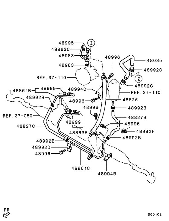 Power steering oil line