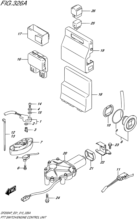 Ptt switch/engine control unit