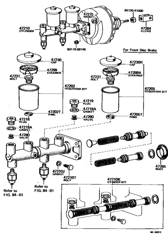 Brake Master Cylinder for 1979 - 1980 Toyota LAND CRUISER BJ41 | Japan ...