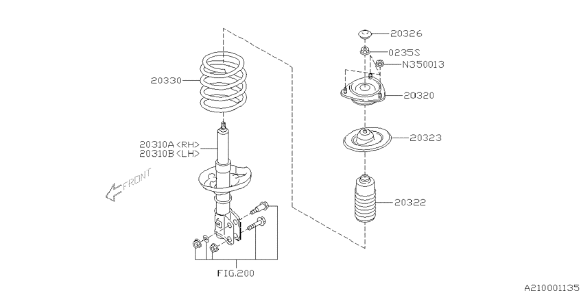 Front shock absorber