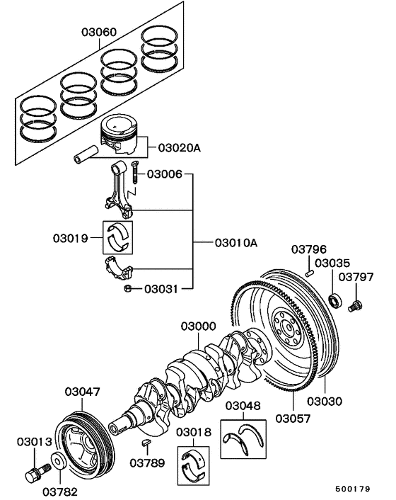 Piston & crankshaft