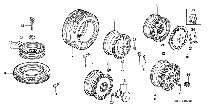 Tire/wheel disk