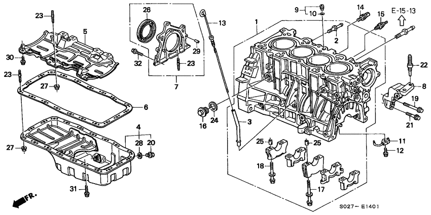 Cylinder block/oil pan
