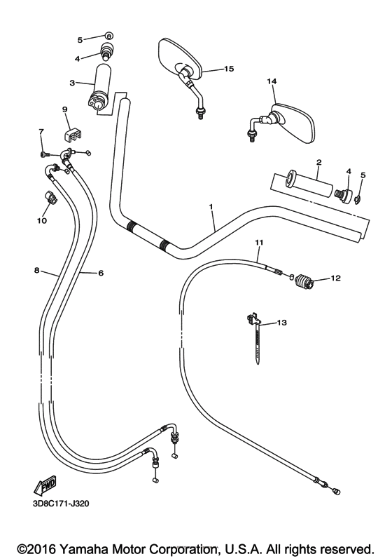 Steering handle & cable