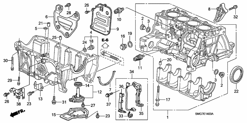 Cylinder block/oil pan