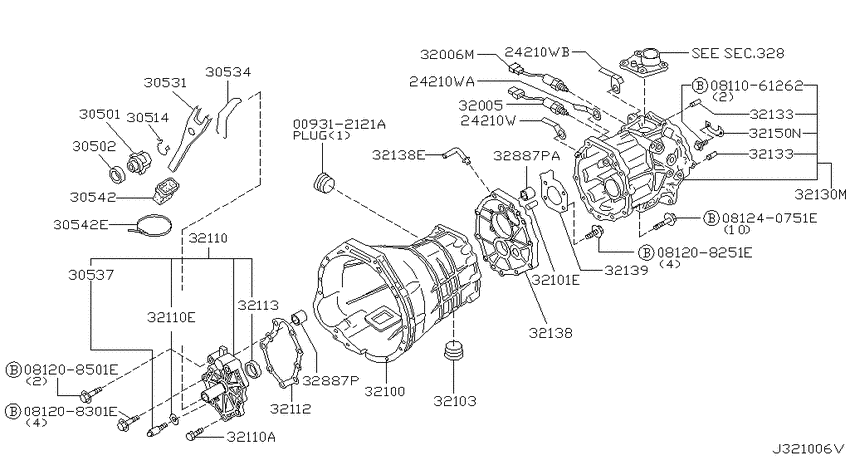 Transmission case & clutch release