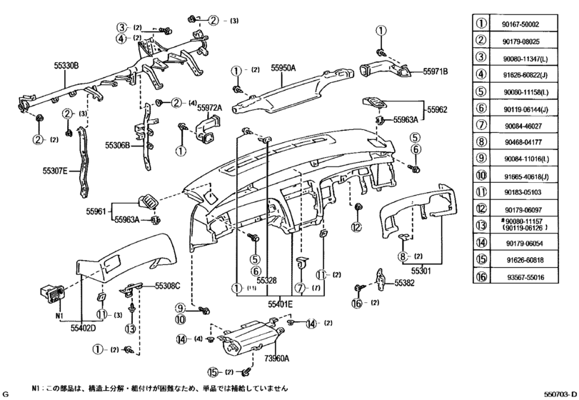 Instrument Panel & Glove Compartment