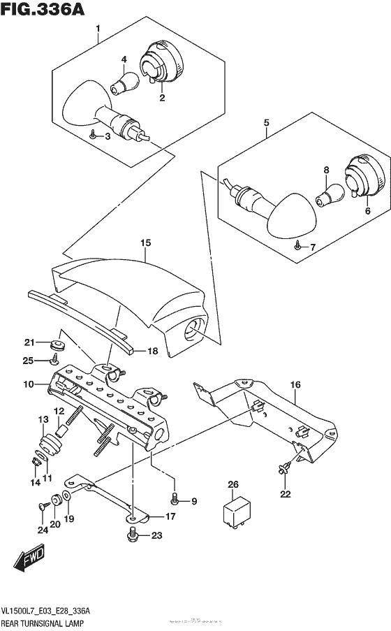 Rear Turnsignal Lamp (Vl1500Bl7 E03)