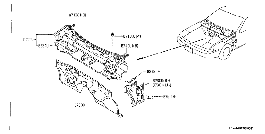 Cowl & Dash panel