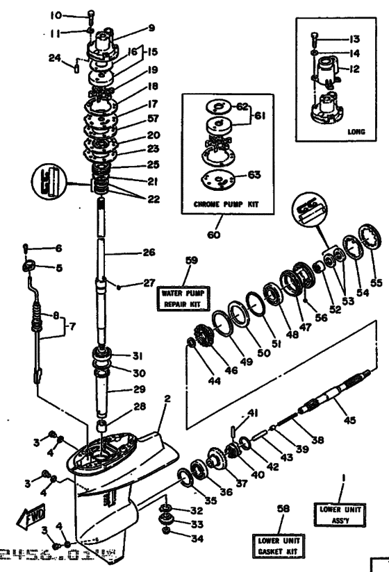 Lower casing & drive 1