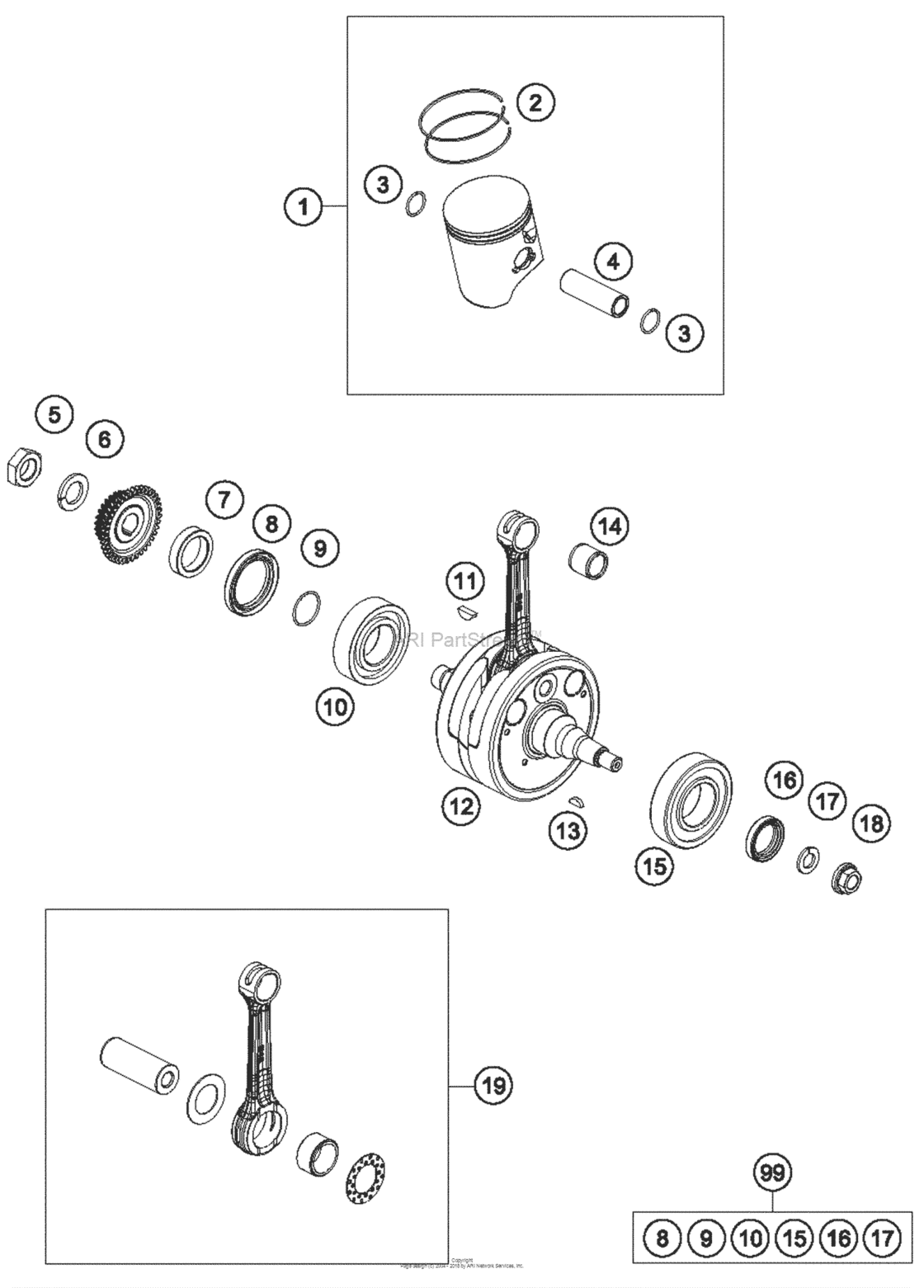 Crankshaft, Piston
