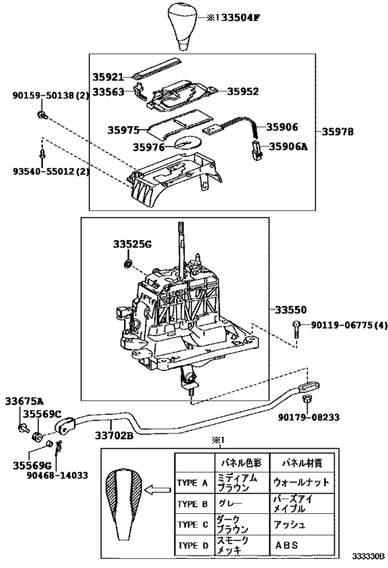 Shift Lever & Retainer
