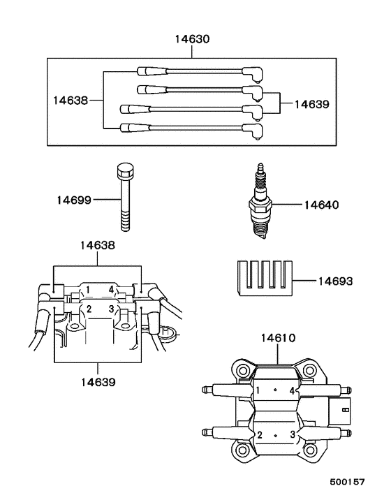 Spark plug,cable & coil