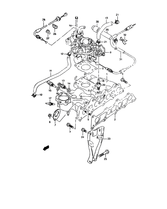 Intake manifold and throttle body