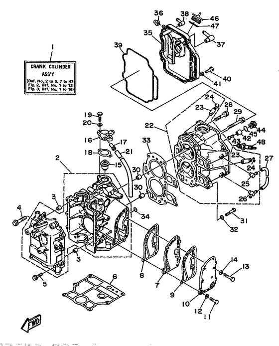 Cylinder. crankcase