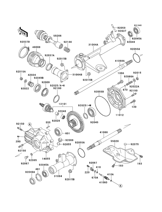 Drive shaft(1/2)(rear)