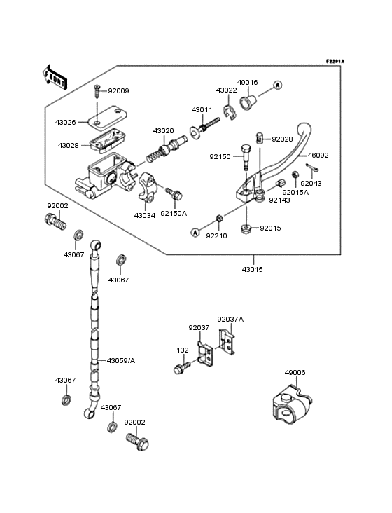 Front master cylinder
