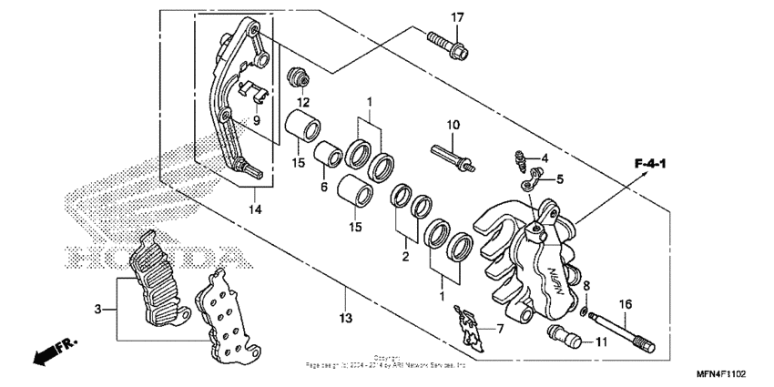 Left front brake caliper