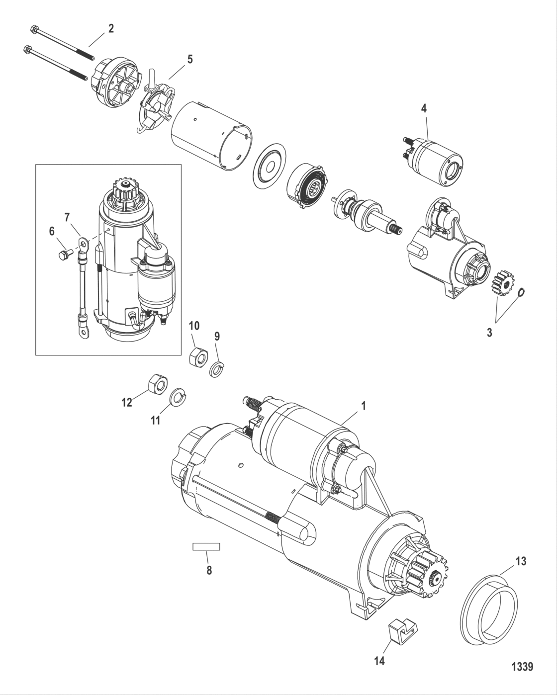 Starter Motor (Solenoid Driven Bendix)