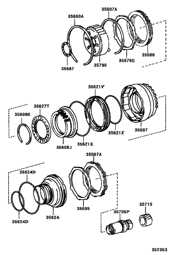 Center Support & Planetary Sun Gear (Atm)