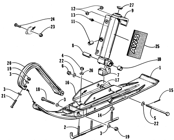 Ski And Spindle Assembly