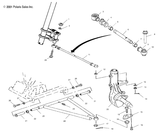 A-arm/strut mounting