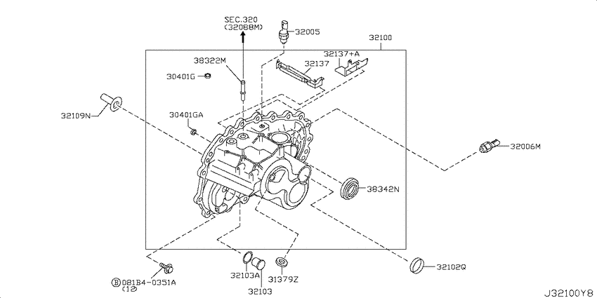 Transmission case & clutch release