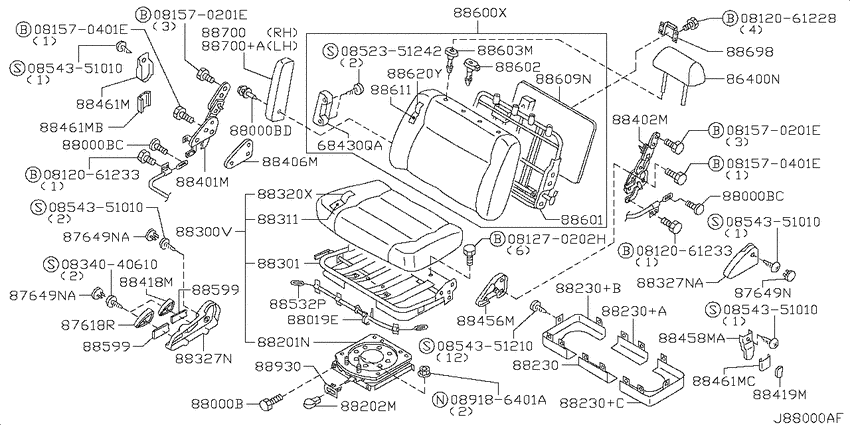 Rear seat