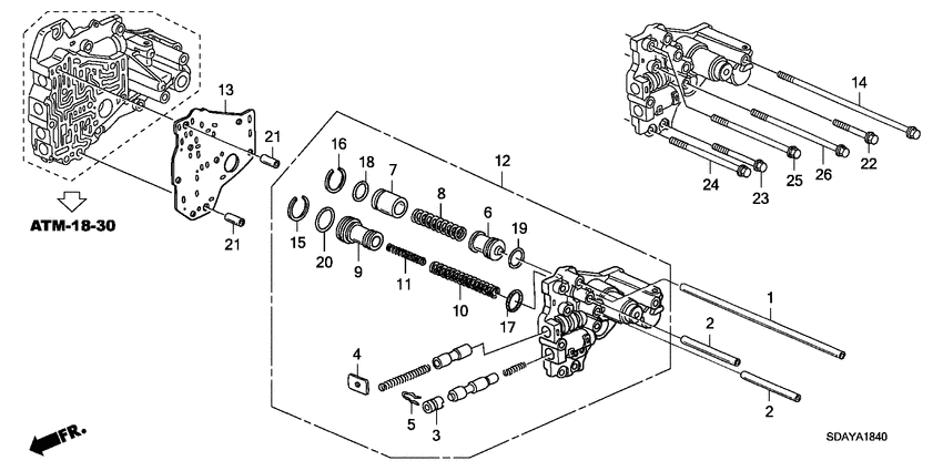 Top accumulator body