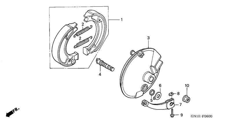 Front brake panel
