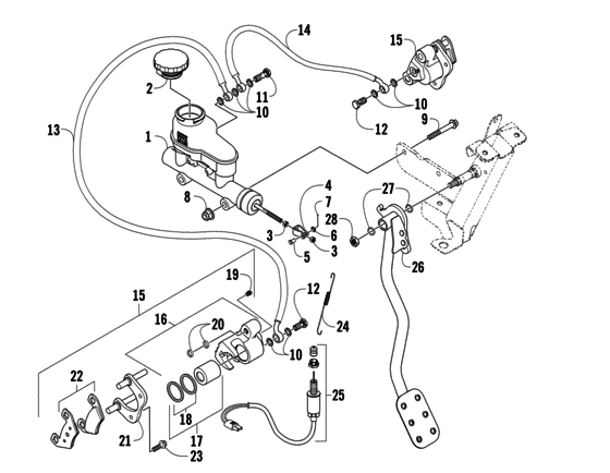 Hydraulic brake assembly