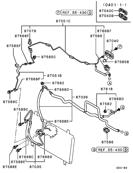 A/c condenser, piping