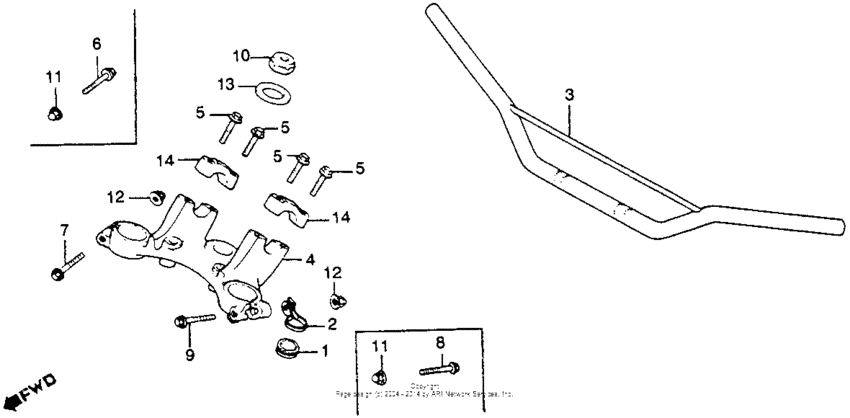 Handebar + top bridge