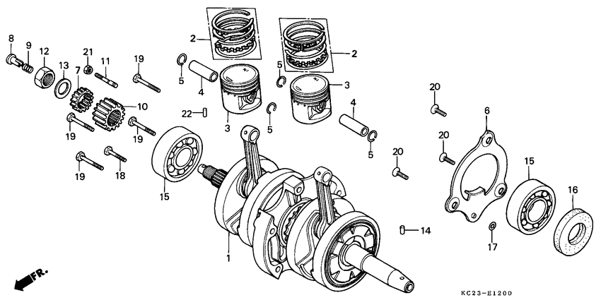 Crankshaft/piston