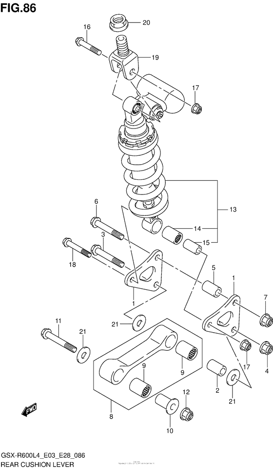 Rear Cushion Lever (Gsx-R600L4 E33)