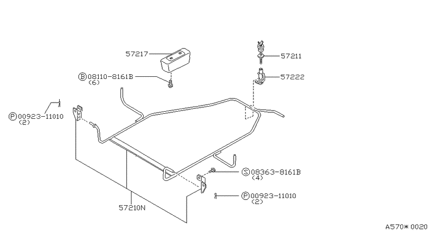 Spare tire hanger