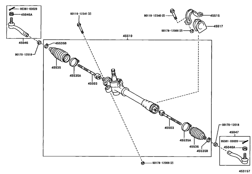 Front Steering Gear & Link