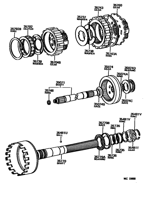 Planetary Gear, Reverse Piston & Counter Gear(Atm)