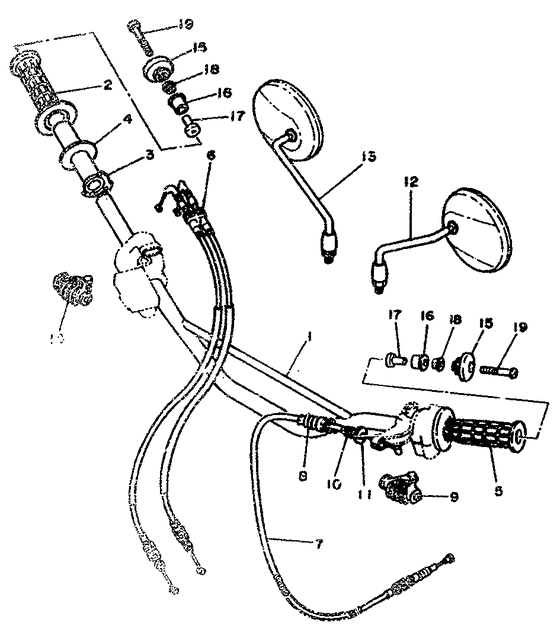 Steering handle & cable