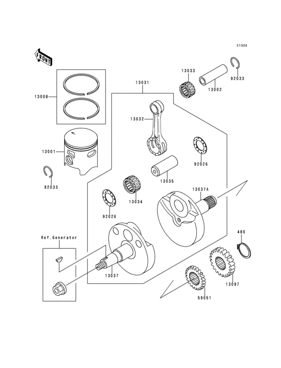 Crankshaft/piston(s)