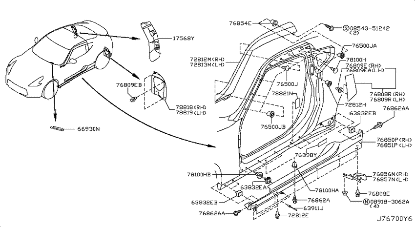 Body side fitting