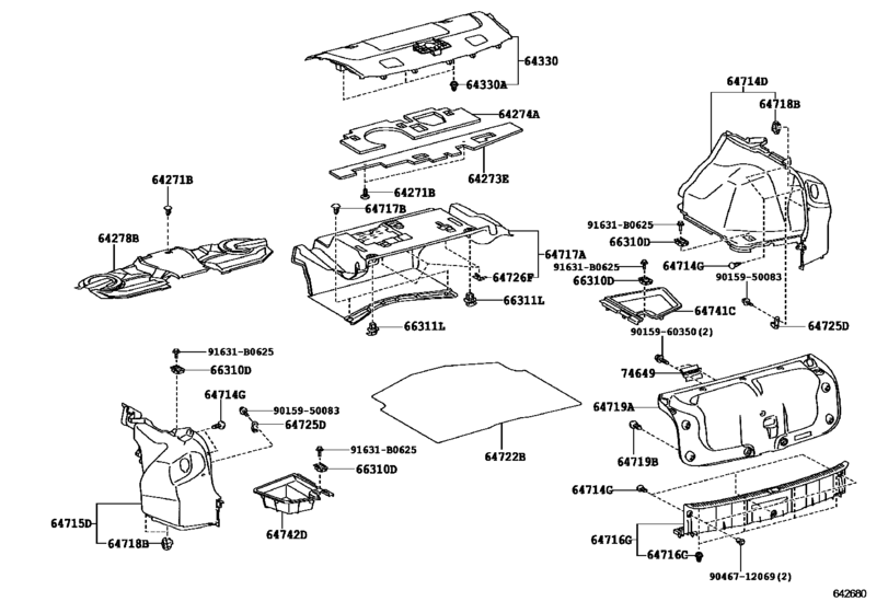 Package Tray Panel & Luggage Compartment Mat