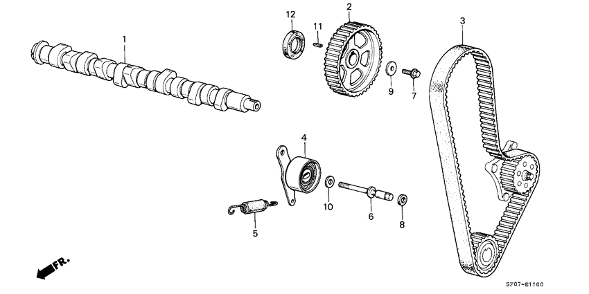 Camshaft/timing belt