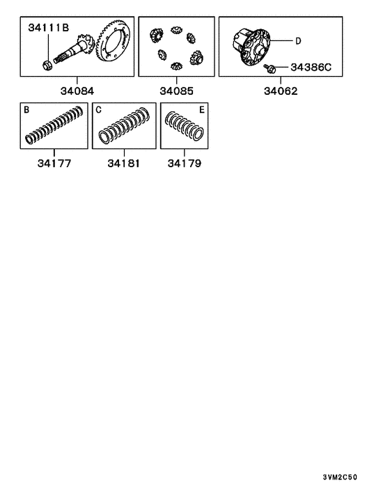 Rear axle differential