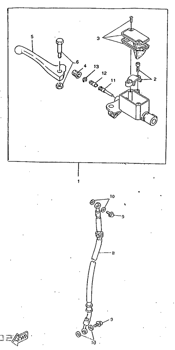 Front master cylinder