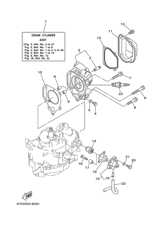 Cylinder. crankcase